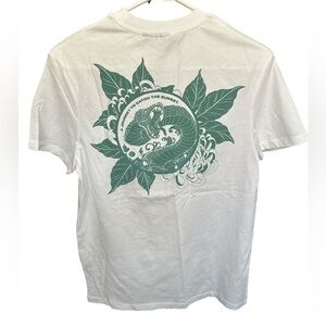 ASOS White Graphic T-Shirt with Green Design NWOT